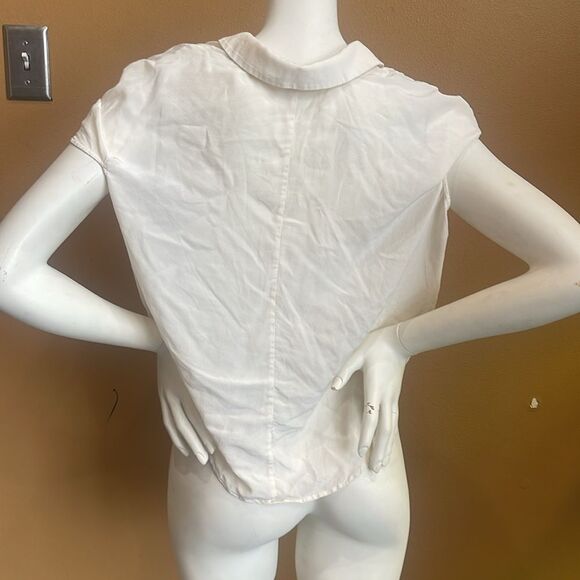 HABITUAL Lennon 100 % Silk Blouse Ivory Size Small - Picture 5 of 14